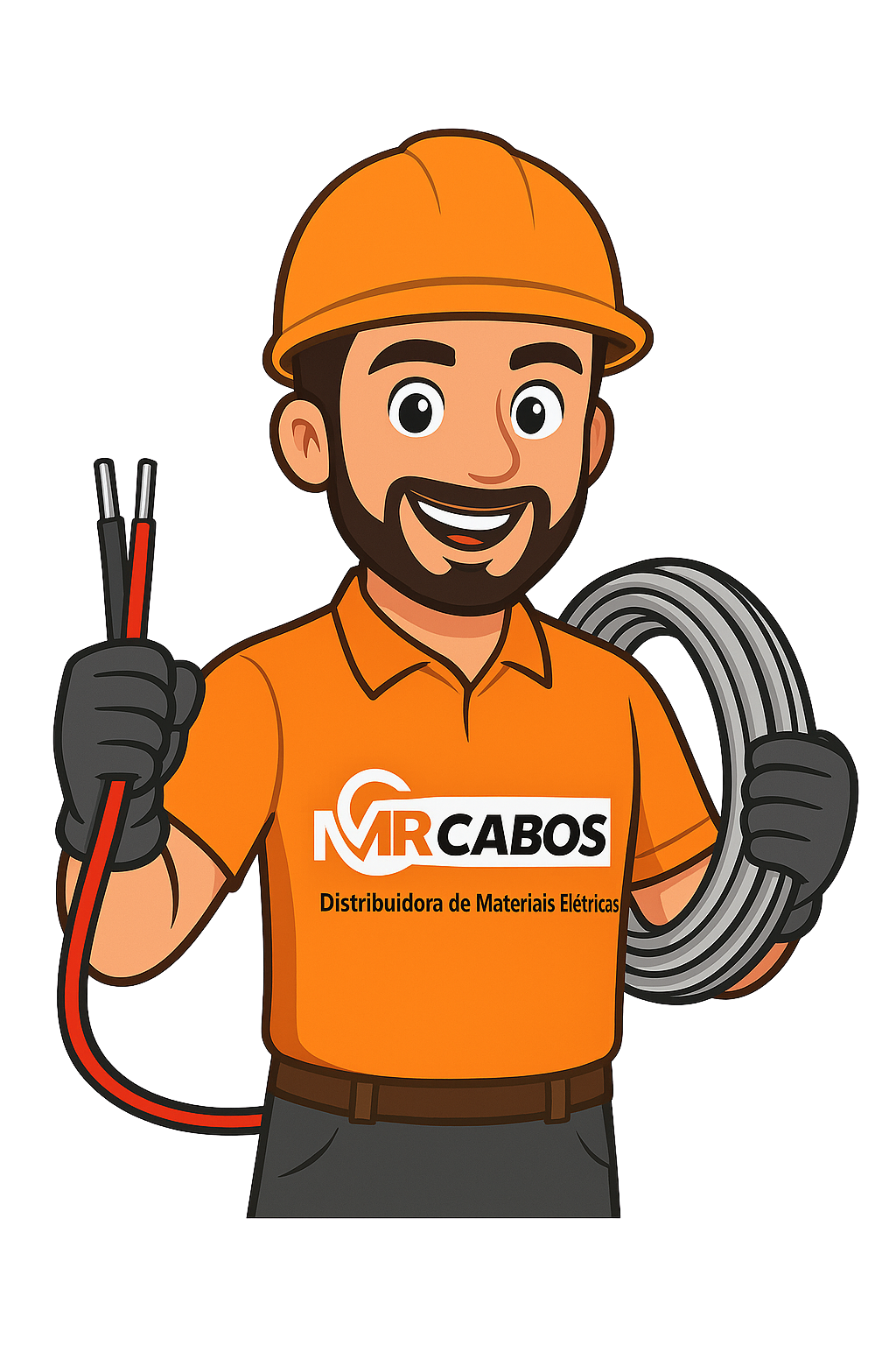 Mascote MR Cabos com cabos elétricos